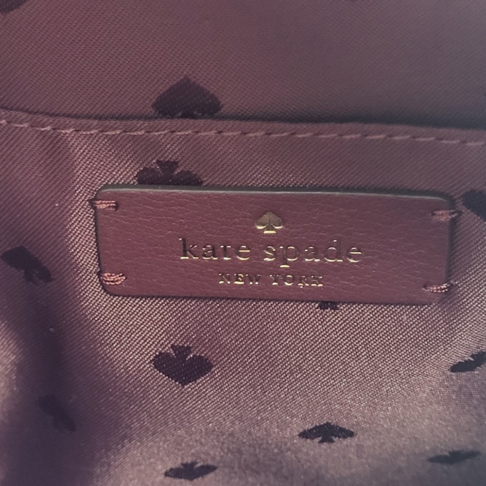 Kate Spade Natalia Mini Convertible Backpack Cherrywood Quilted Leather - Picture 3 of 13